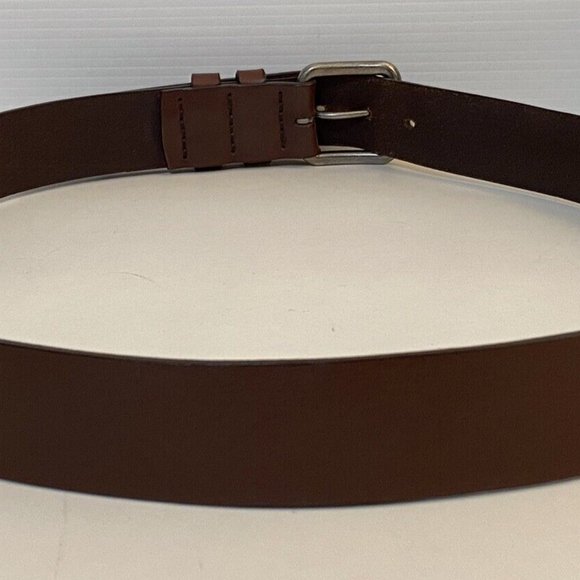 Lacoste Men’s Brown Wide Leather Belt, Size 42 - Picture 11 of 14